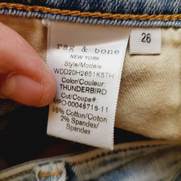 Rag & Bone Cate Mid Rise Ankle Skinny Jeans Size 26 - Picture 7 of 9